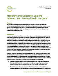 notice sealers masonry professional use