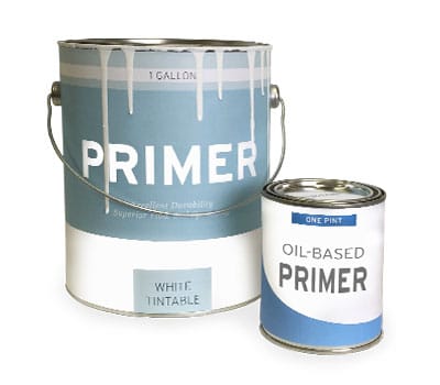 oil and latex based primer cans
